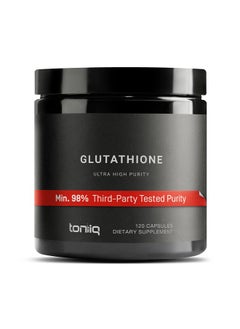 Toniiq Ultra High Strength Glutathione Capsules 1000Mg Concentrated Formula 98%+ Highly Purified And Bioavailable Non Gmo Fermentation 120 Capsules Reduced Glutathione Supplement Third Party Tested  - Image 1