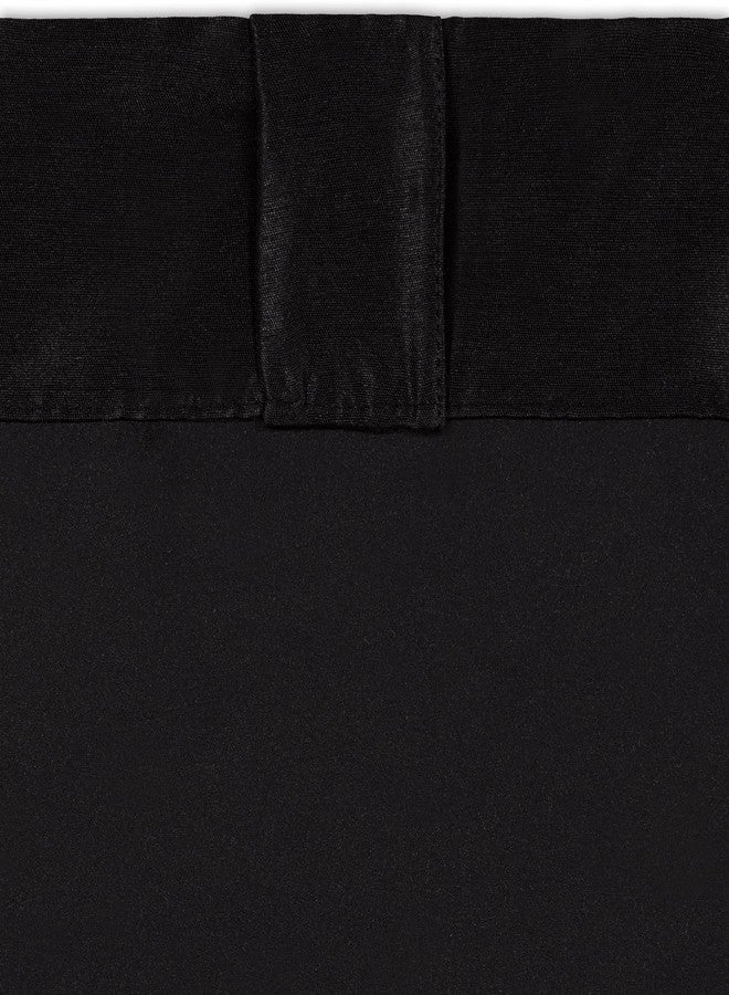 ECLIPSE Fresno Modern Blackout Thermal Rod Pocket Window Curtain for Bedroom (1 Panel), 52" x 63", Black - Image 5