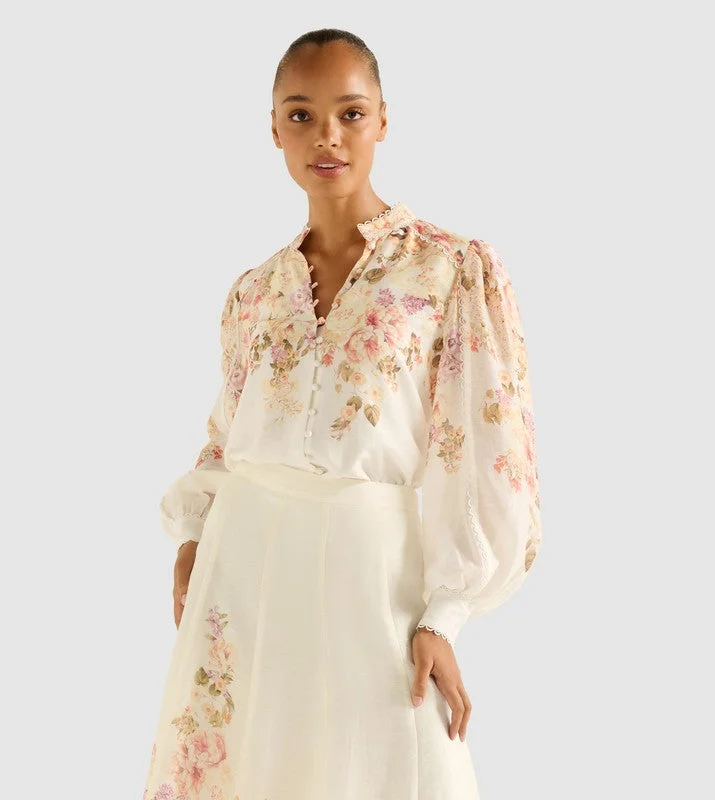 forever new  EMMA Floral Printed Long Sleeves Top for Women | Best Price UAE