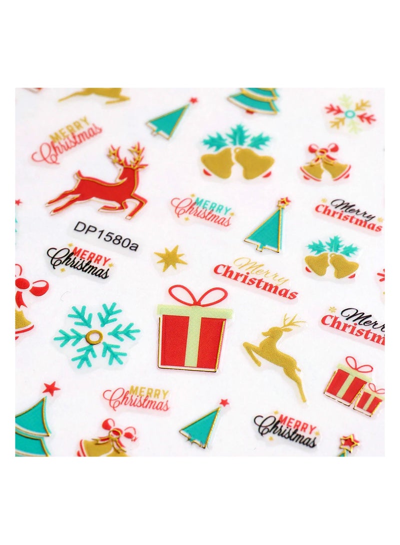 brunson Christmas nail art stickers for manicure - Image 3