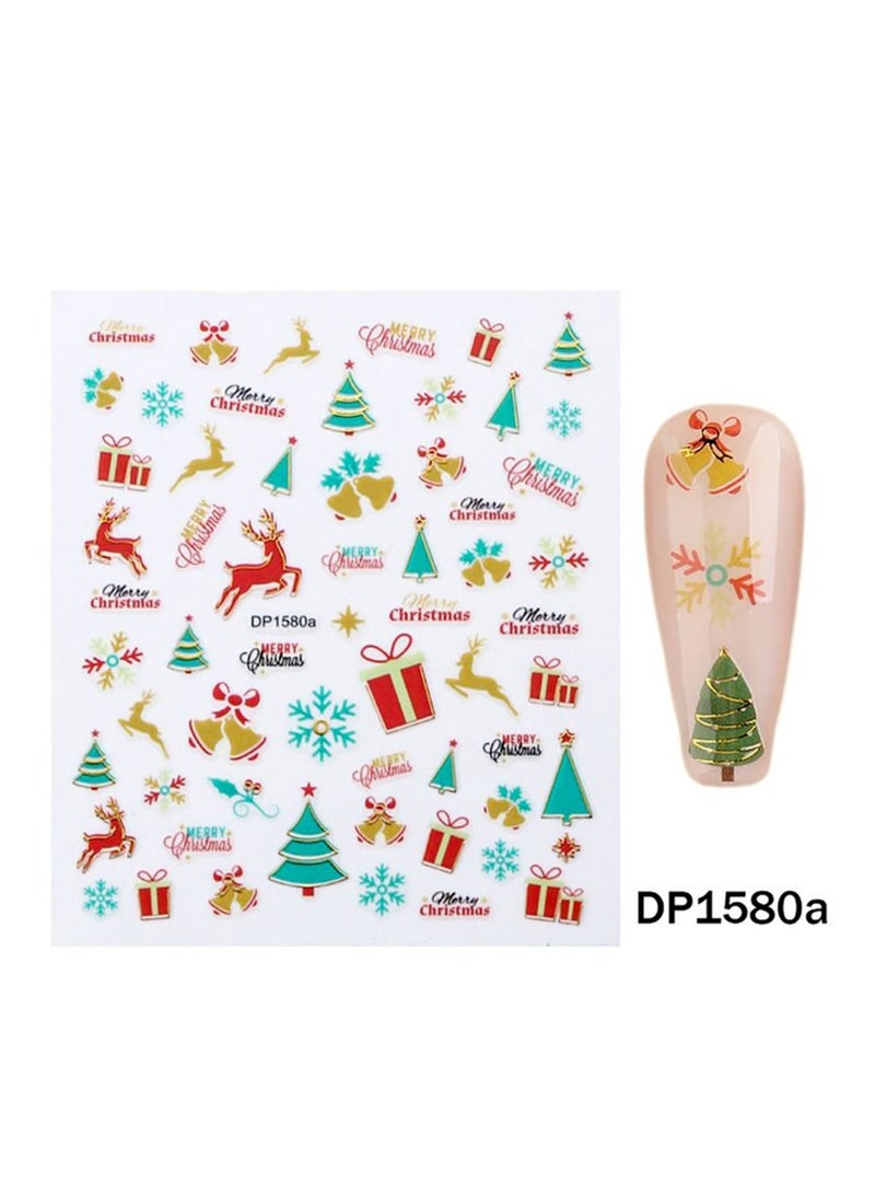 brunson Christmas nail art stickers for manicure - Image 1
