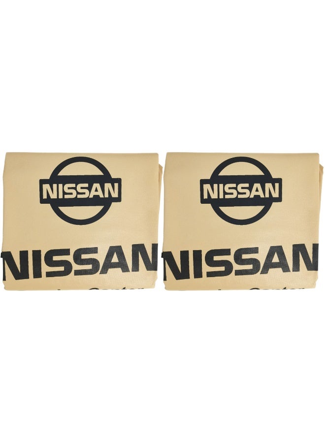 Nissan Car Interior Protection Combo with Windshield Sunshade Heat UV Blocker Foldable Front Glass Shade, Fabric Keychain with Metal Hook, 2 Pcs Universal Front Seat Dust Dirt Cover for Car SUV Sedan Service Use, Easy Install, Reusable, Interior Care Set - Image 4