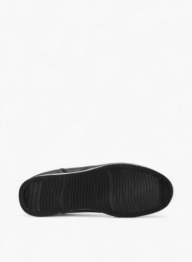 MEXX BLACK Textured Lace-Up Sneakers for Women | Best Price UAE