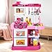 KIZONLY 53 PCS Play Kitchen Pretend Food Set for Kids Ages 36 48 Pink Kitchen Toys with Light Sound and Spraying Sink Toy Accessories Indoor Outdoor Playset for Toddlers 35 Boys Girls 612 - Image 2