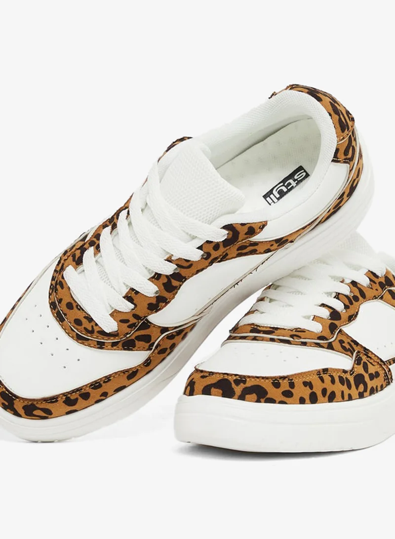 Styli  Leopard Print Lace Up Sneaker for Women | Best Price UAE