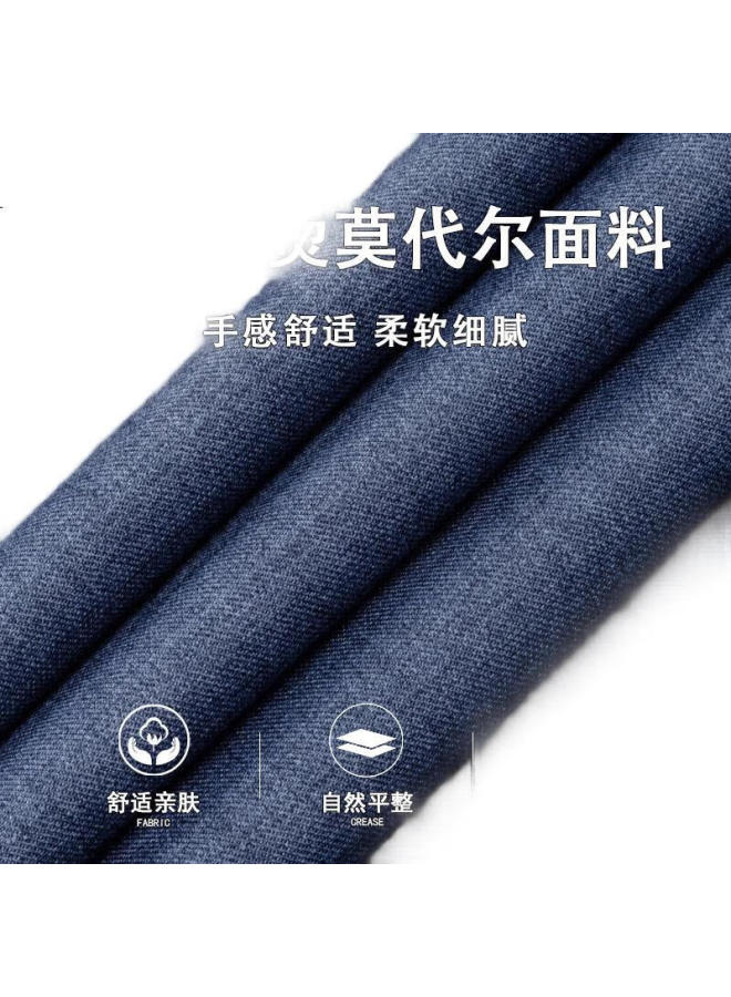FIRS Men'S Short Sleeve Shirt Summer New Casual Business Easy Care Shirt Grey Blue Color 42 - Image 3