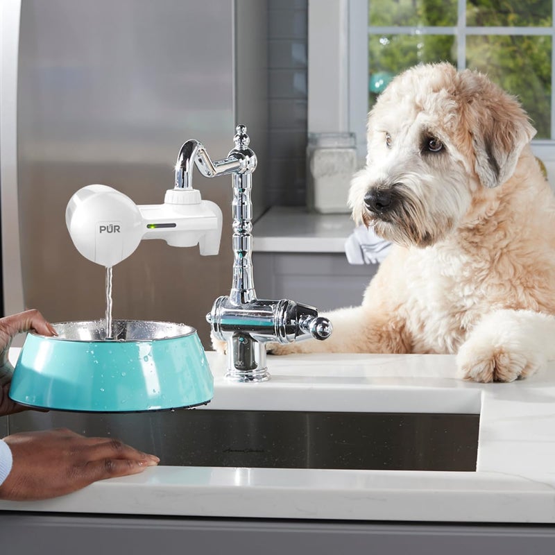 PUR Horizontal Faucet Mount Water Filtration System with Lead Reducing Filter for Cleaner, Filtered Tap Water, Lasts 100 Gallons, Sink Water Filter, Fits Most Kitchen or Bathroom Faucets, White - Image 3