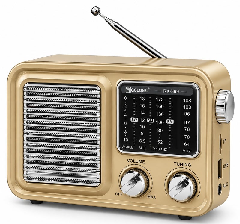 Golon RX399 Bluetooth Wireless Audio Radio with 3 Band FM/AM/SW Radio - Image 1