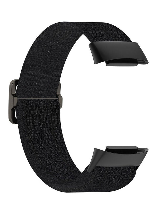 Loquat Nylon Strap For Fitbit Charge 5 / Charge 6 Black - Image 4