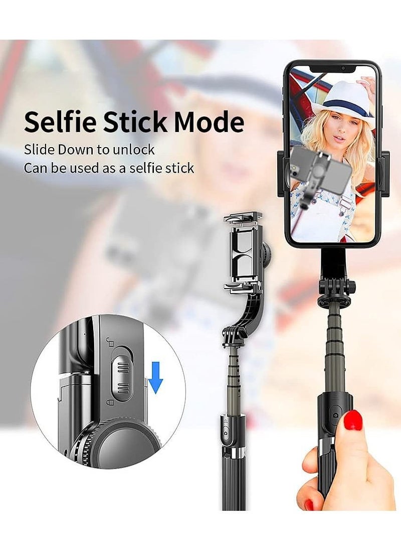 Generic - 3 In 1 Selfie Stick Wireless Foldable Gimbal Stabilizer Tripod with Remote Shutter for Smartphone  Aluminum Alloy - Image 1