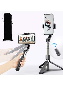 3 In 1 Selfie Stick Wireless Foldable Gimbal Stabilizer Tripod with Remote Shutter for Smartphone  Aluminum Alloy