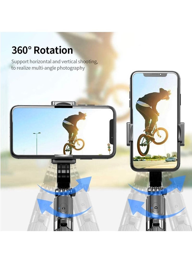 Generic - 3 In 1 Selfie Stick Wireless Foldable Gimbal Stabilizer Tripod with Remote Shutter for Smartphone  Aluminum Alloy - Image 1