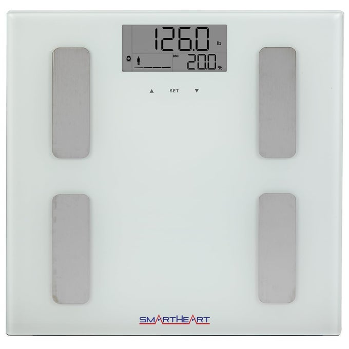DIGITAL BODY COMPOSITION SCALE 440 LBS 200 KG CAPACITY BMI BONE MASS BODY WATER FAT AND MUSCLE MASS