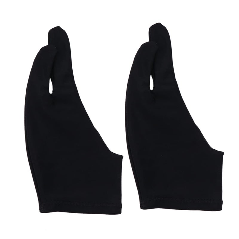 Two Finger Artist Drawing Glove Black Large Comfortable Painting Glove Set Of 2 - Image 2