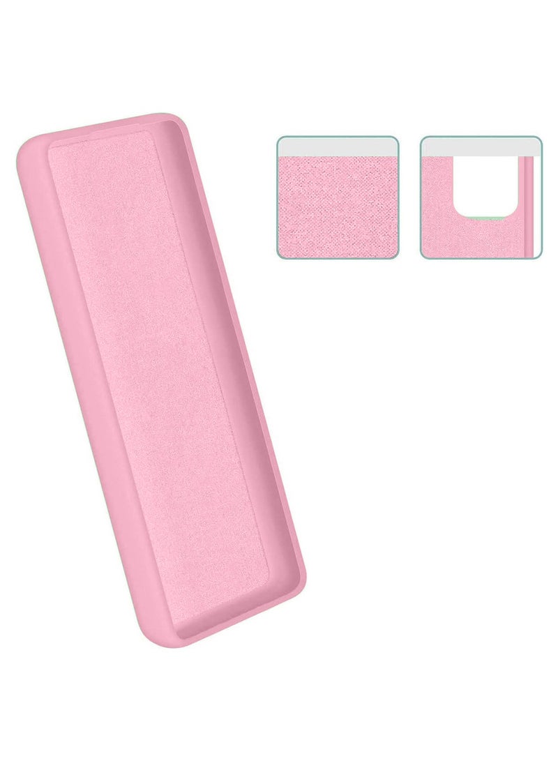 دبليو تيك غطاء حماية من السيليكون السائل الناعم لهاتف سامسونج جالاكسي A55 5G 2024 وردي - Image 2