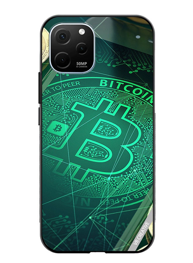 VR CREATIVE Protective Case Cover For Huawei Enjoy 50z Bitcoin Design Multicolour - Image 1