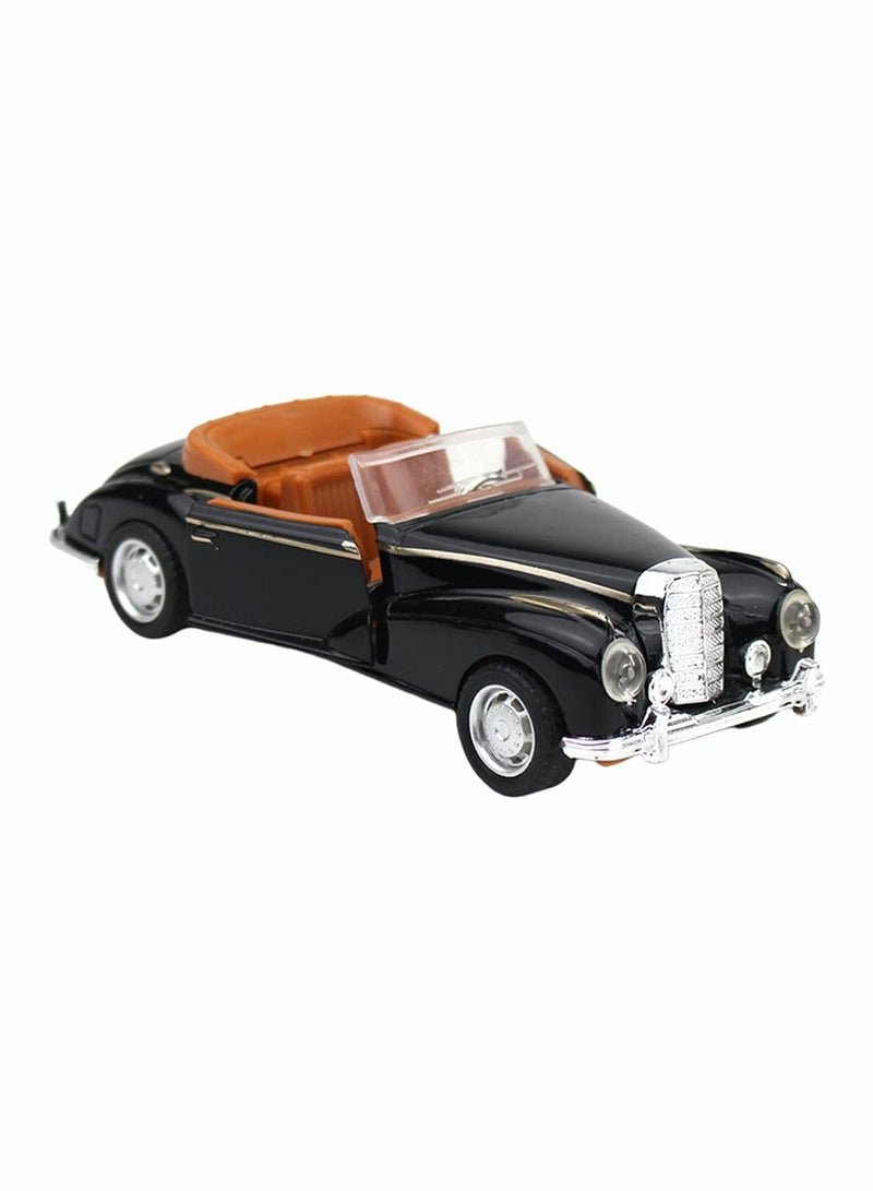 KASTWAVE Convertible Car Model Metal Classic Die Cast Old Car Figurine Alloy Vintage Collectible Toy Vehicle Photo Prop for Table Cabinet Bookshelf Black - Image 1