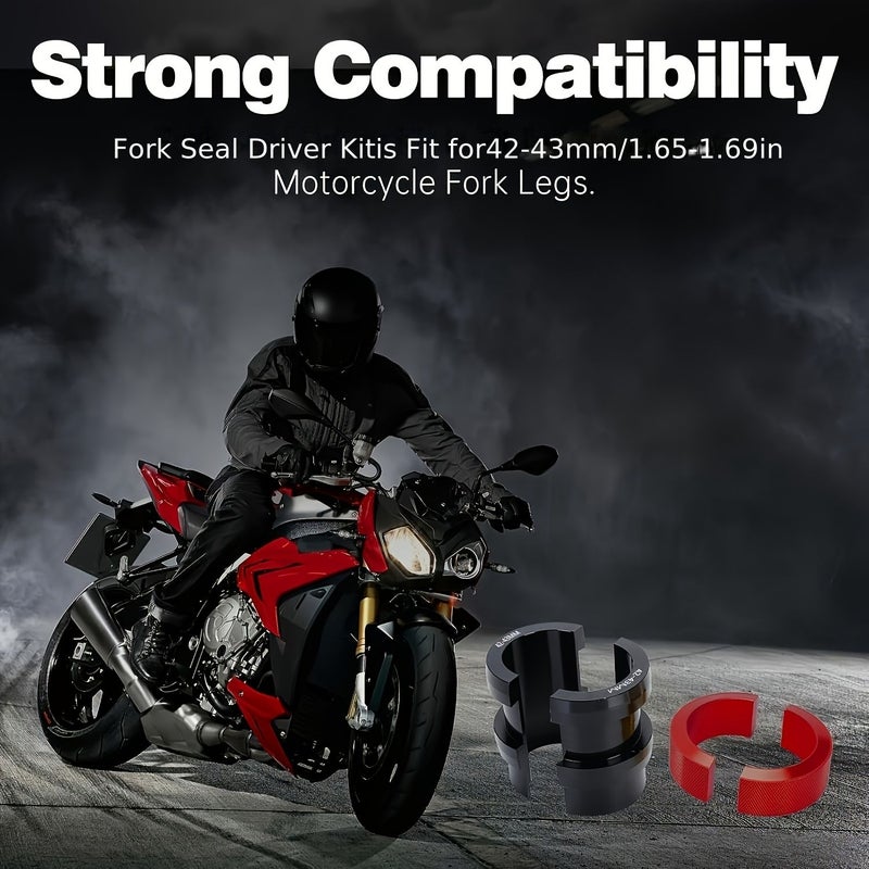 Motorcycle Front Fork Oil Seal Driver Tool 40-41MM Orange Compatible With Dirt Bike Engine Oil Cap Bolt - Image 1