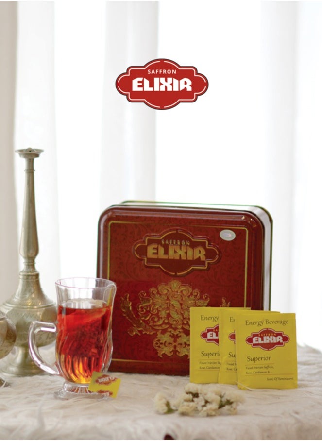 ZANBAGH Saffron Elixir 16 pcs , Pure Zarchin Super Negin Saffron, Rose Petals, Cardamom, and Other Handpicked Aromatic Herbs  - Image 2
