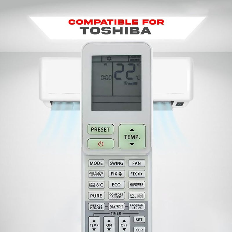 MAX-EMA GLOBAL Universal Replacement AC Remote Control Compatible with All Toshiba Air Conditioner Split & Window AC 1 Ton 1.5 Ton 2 Ton Inverter AC Remote for Home - Image 5