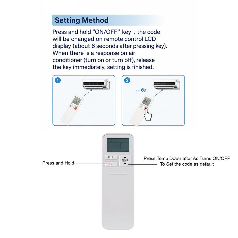 MAX-EMA GLOBAL Universal Replacement AC Remote Control Compatible with All Toshiba Air Conditioner Split & Window AC 1 Ton 1.5 Ton 2 Ton Inverter AC Remote for Home - Image 2