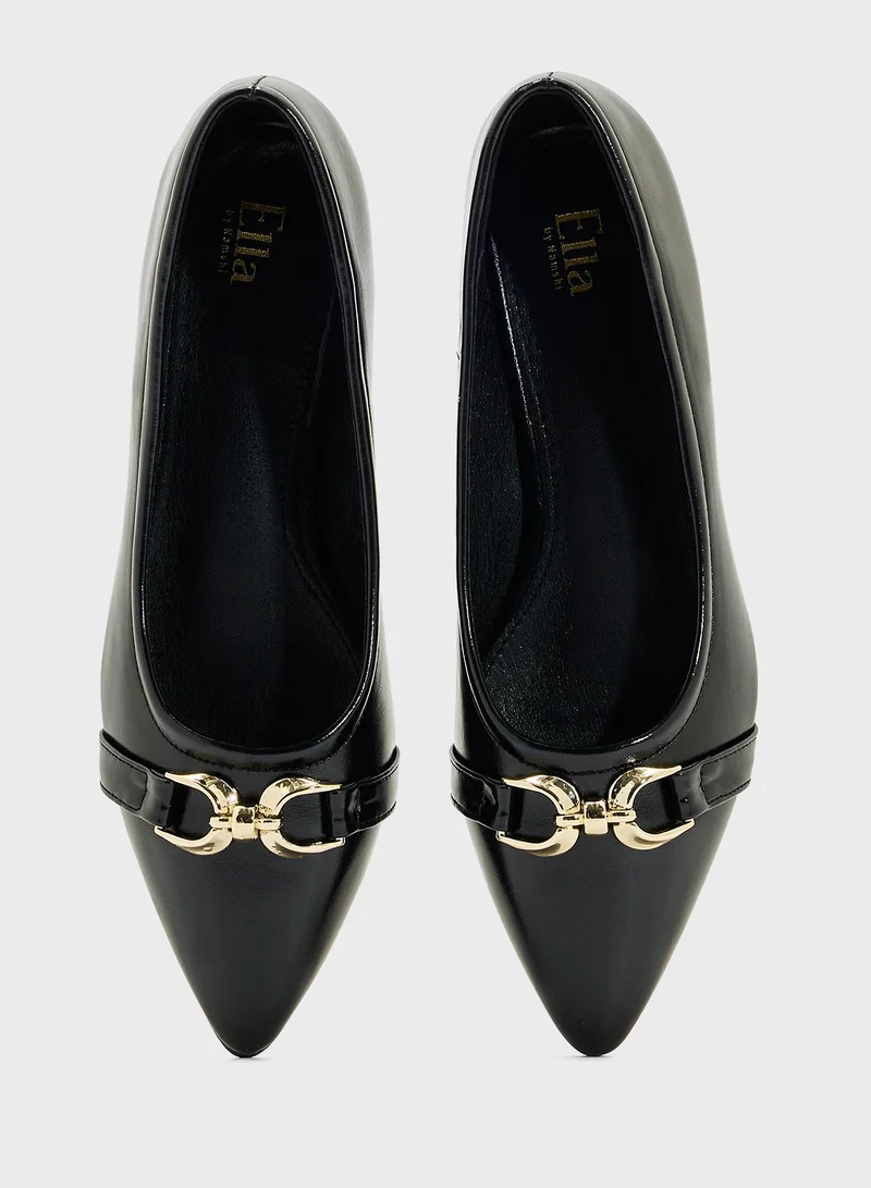 ELLA Womens Pointed Ballerina Flat