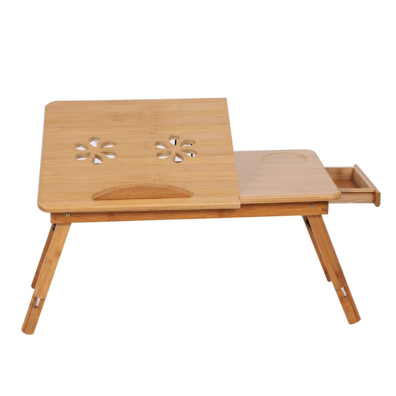 Adjustable Laptop Desk Portable Folding Bed Tray With Drawer 19 53 Inch Lightweight - Image 5