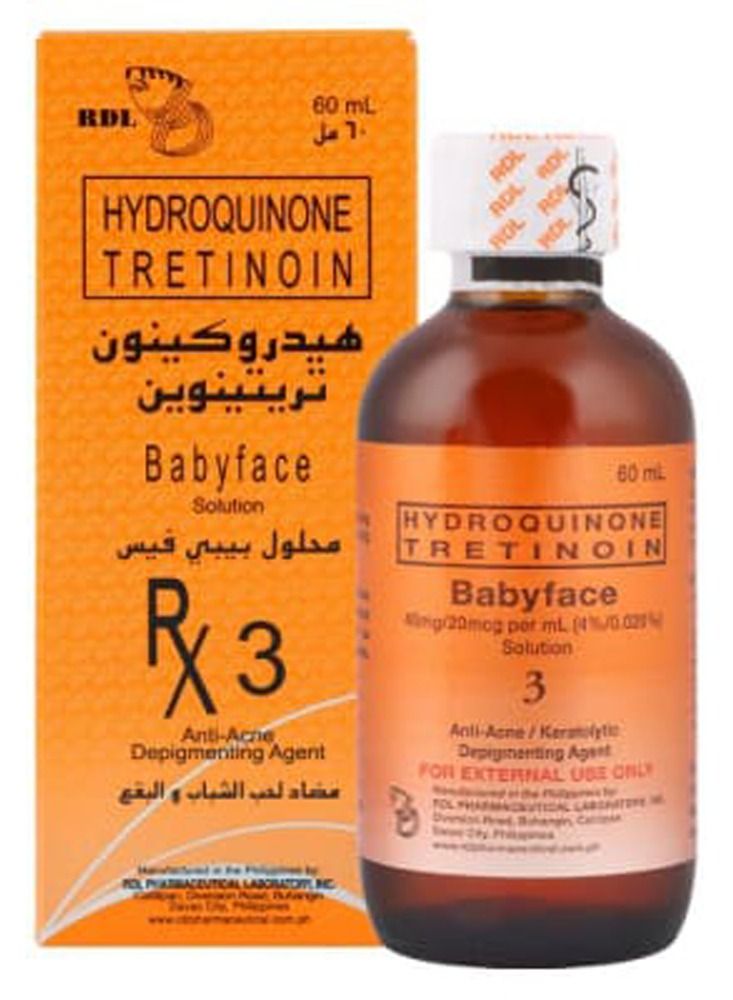 RDL Babyface Hydroquinone Tretinoin Solution Clear 60ml - Image 1