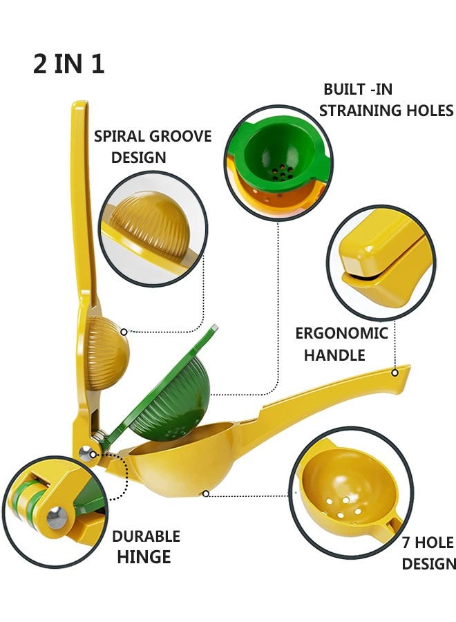 وهاواي 2-in-1 Lemon Lime Squeezer, Manual Juicer Citrus Squeezer Press for Max Extraction, Ergonomic Fruit Hand Press Squeezer for Effortless Use and Easy to Clean 22x5cm - Image 3