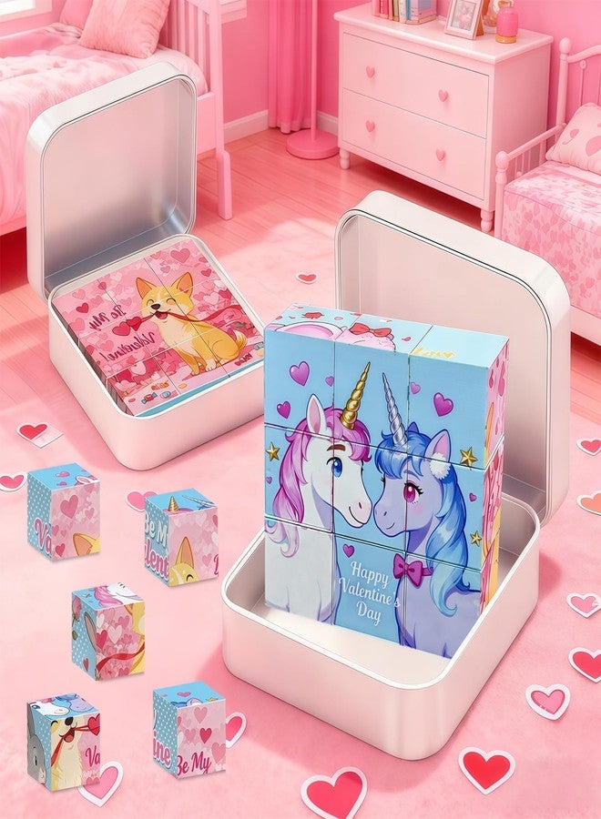 rytopt 2 Pack Magnetic Cubes, Magnetic Cubes Travel Toys, Comes with DIY Greeting Cover, Party Favors, School Supplies, Boys and Girls Exchange Valentine's Day Classroom Gifts - Image 4