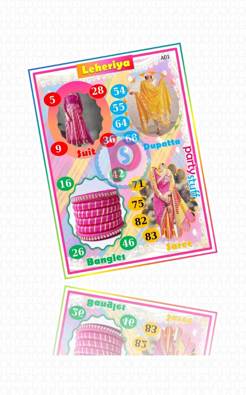 PartyStuff Tambola Housie Tickets - Leheriya kukuba (48 Piece) - Image 2