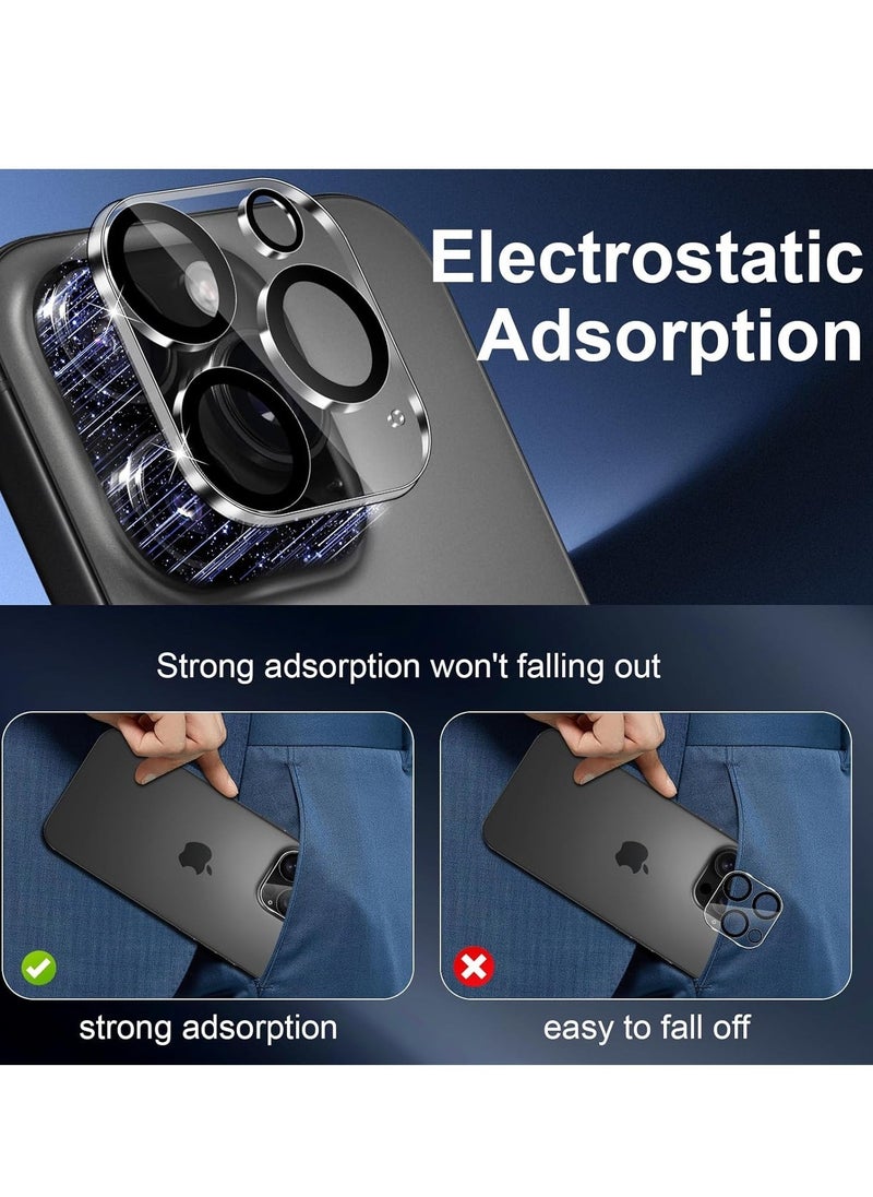 JAJEEK "2024 Camera Protection for iPhone 16 Pro/Pro Max – 3-Pack Tempered Glass Lens Protector, HD Clear, 9H Hardness, Anti-Scratch, Full Coverage" - Image 3