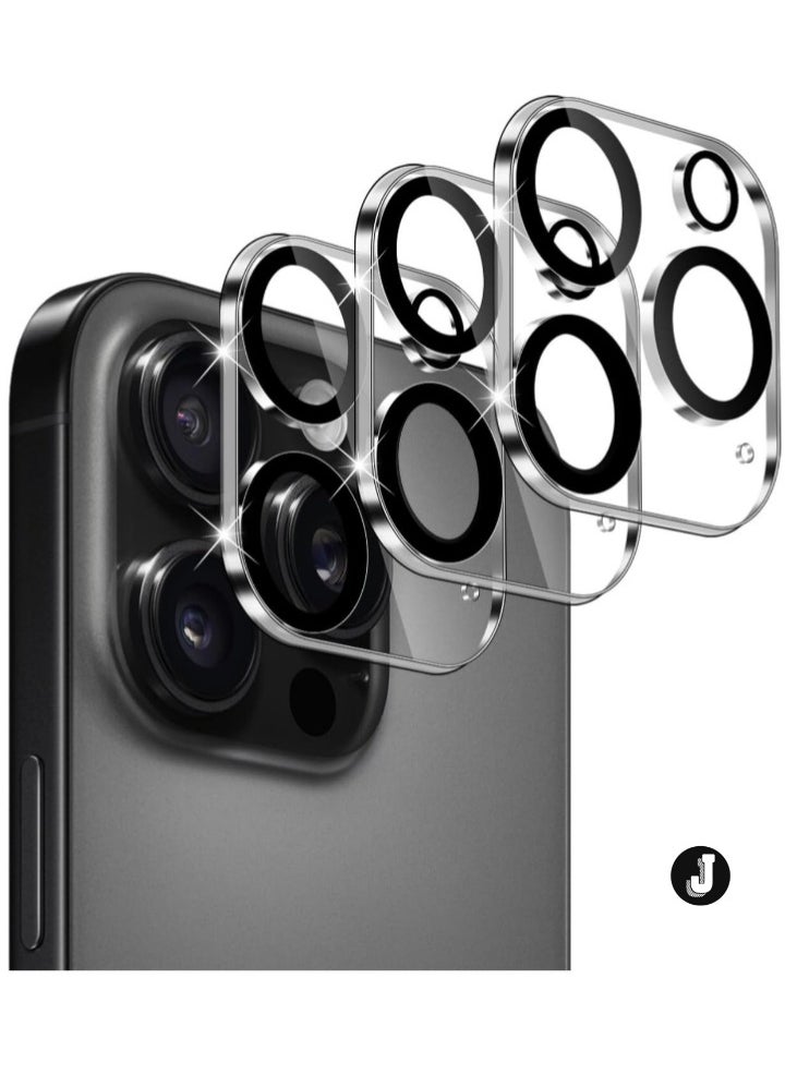 JAJEEK "2024 Camera Protection for iPhone 16 Pro/Pro Max – 3-Pack Tempered Glass Lens Protector, HD Clear, 9H Hardness, Anti-Scratch, Full Coverage" - Image 1