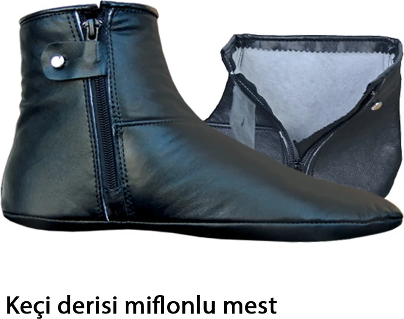 بيرات Mest - Winter Mest - Goat Leather Mest - Zippered Fleece Mest - Size 40