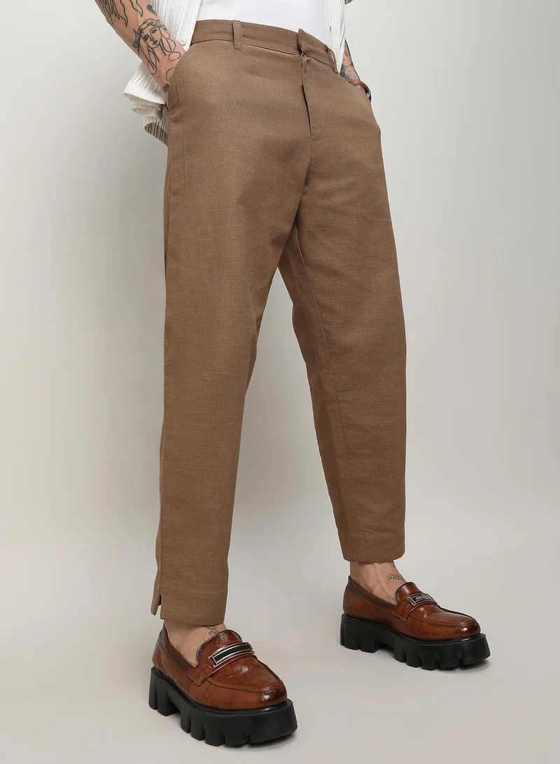 Campus Sutra Lightweight - Solid Tailored Trousers
