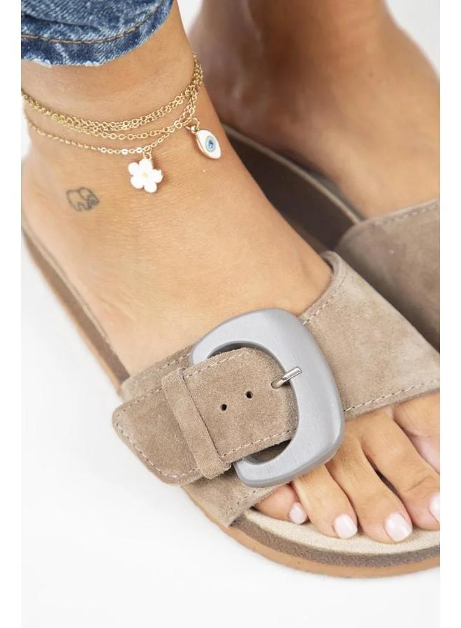 Manijero  Alandra Genuine Leather Single Strap Vision Slipper. for Women | Best Price UAE