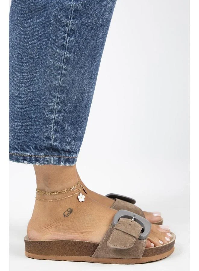 Manijero  Alandra Genuine Leather Single Strap Vision Slipper. for Women | Best Price UAE