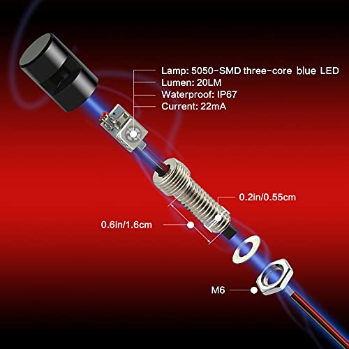 RUPSE 2pcs License Plate Light,12V Waterproof LED Bulb,License Tag Screw Bolt Lamp for Car Motorcycle Truck RV ATV Bike (White) - Image 4