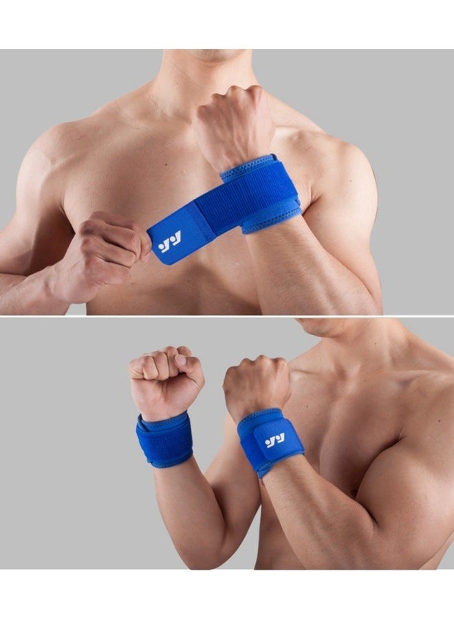 2 Pack Wrist Brace Adjustable Wrist Support, Wrist Straps for Fitness Weightlifting, Tendonitis, Carpal Tunnel Arthritis, Highly Elastic Wrist Wraps for Relief Wrist Pain(Blue)
