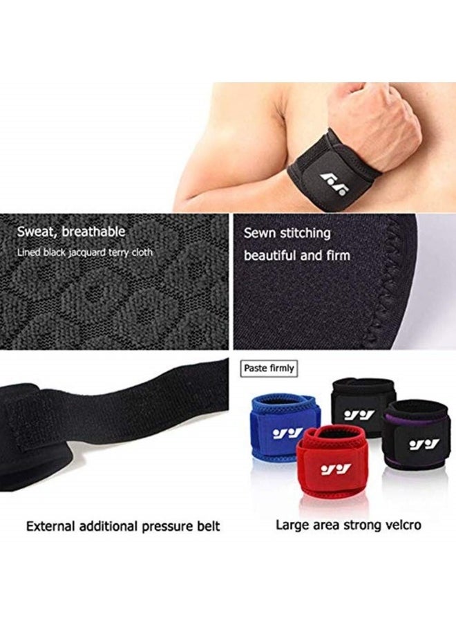2 Pack Wrist Brace Adjustable Wrist Support, Wrist Straps for Fitness Weightlifting, Tendonitis, Carpal Tunnel Arthritis, Highly Elastic Wrist Wraps for Relief Wrist Pain(Blue)