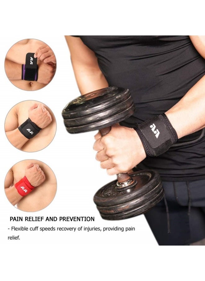 2 Pack Wrist Brace Adjustable Wrist Support, Wrist Straps for Fitness Weightlifting, Tendonitis, Carpal Tunnel Arthritis, Highly Elastic Wrist Wraps for Relief Wrist Pain(Blue)