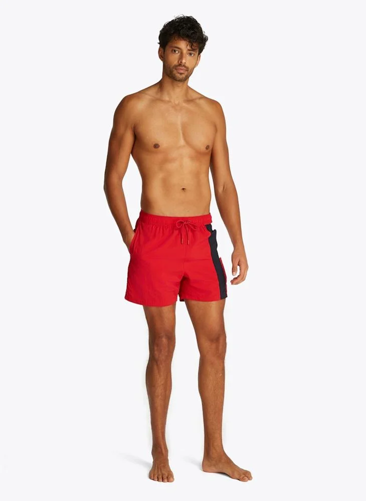 TOMMY HILFIGER Slim Medium Length Drawstring Swim Trunks