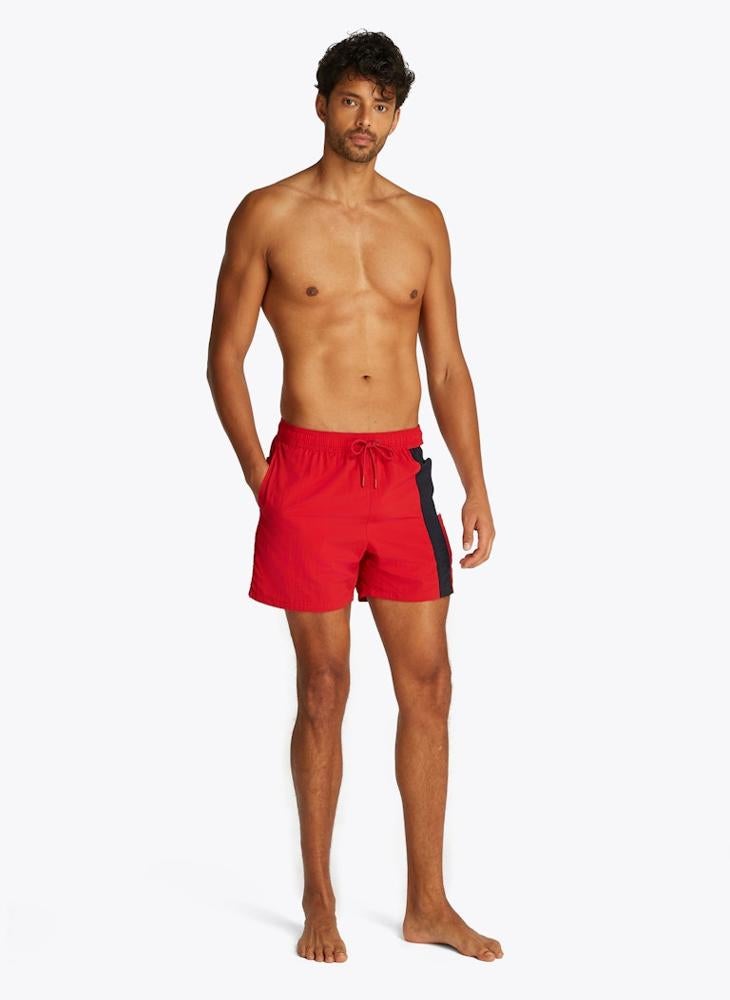 TOMMY HILFIGER Slim Medium Length Drawstring Swim Trunks  - Image 3