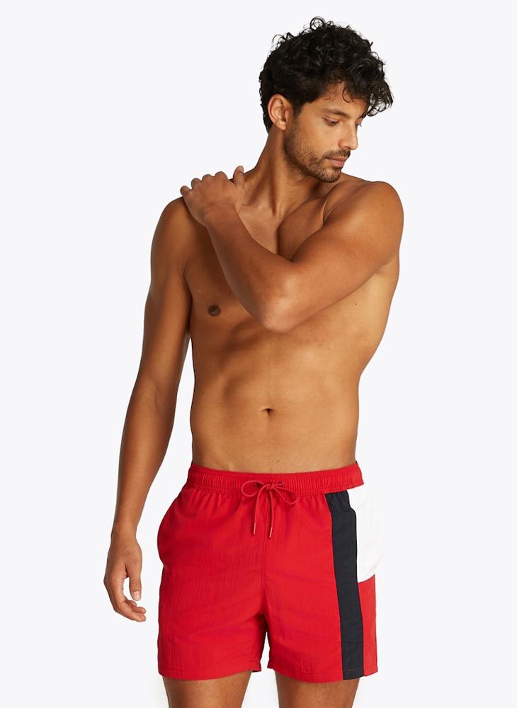 TOMMY HILFIGER Slim Medium Length Drawstring Swim Trunks  - Image 1