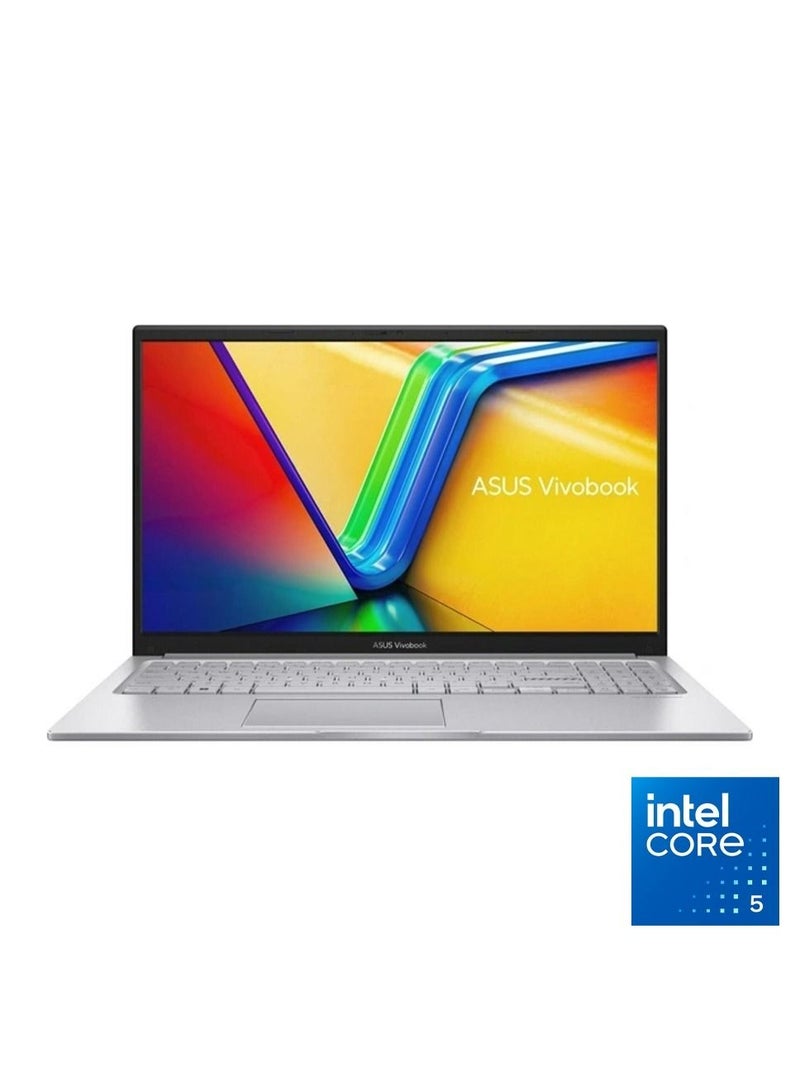 أسوس Vivobook 15 X1504VA-BQ4615W Laptop With 15.6-Inch Display, Core 5-120U Processor/8GB RAM/512GB SSD/Intel Graphics/Windows 11 English/Arabic Cool silver - Image 1