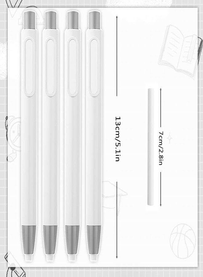 Geluode 4Pcs Retractable Click Eraser with 4Pcs Refill Erasers, Premium Pen Style Rubber Stick Erasers Mechanical Grip Eraser for Kids Students Artist Painting Writing - Image 2