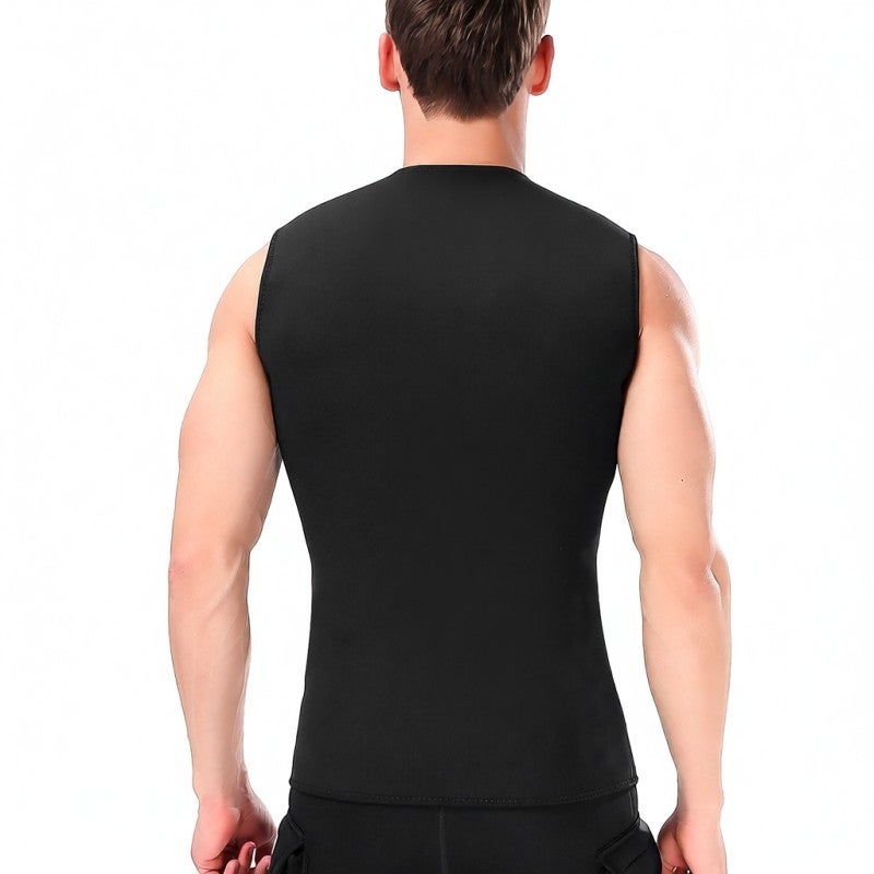 Slinx Thermal Wetsuit Top 3mm Premium Neoprene Fabric - Thermal Suede Lining Sleeveless Wetsuit Vest for Water Sports Undersea Activities - Image 3