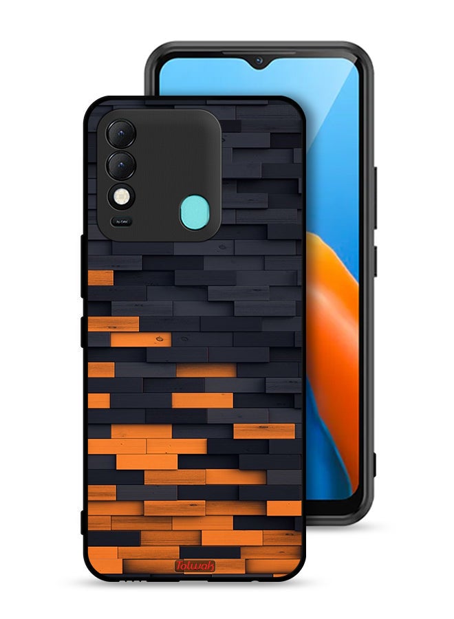 Tolwak Tecno Spark 8 Protective Case Cover Wooden Wall - Image 1