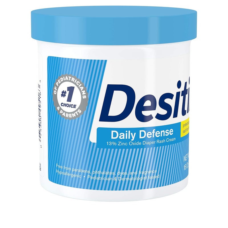 Desitin كريم ديسيتين للدفاع اليومي ضد طفح الحفاضات للأطفال مع أكسيد الزنك لعلاج وتخفيف ومنع طفح الحفاضات خالي من المواد المسببة للحساسية والأصباغ والفثالات والبارابين 16 أونصة عبوة من 2 - Image 2