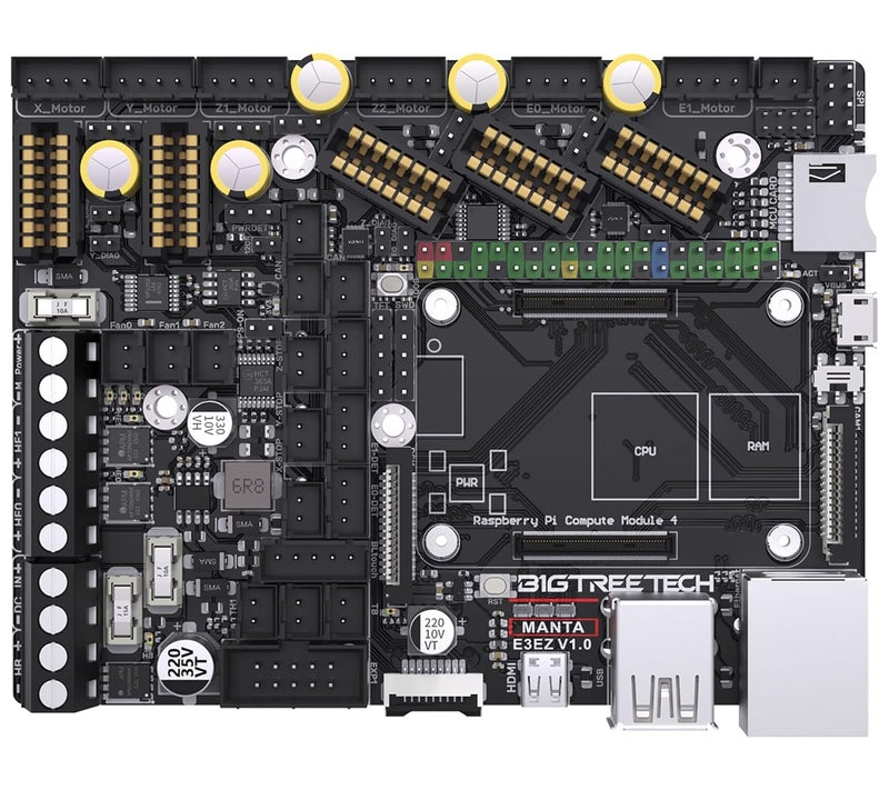 BigTreeTech Manta E3 EZ Control Board 32Bit, New Upgrade Silent Board Support Running Klipper Firmware with CM4/CB1, Compatible EZ2209 Stepper Motor Driver for Ender-3 3D Printer - Image 1